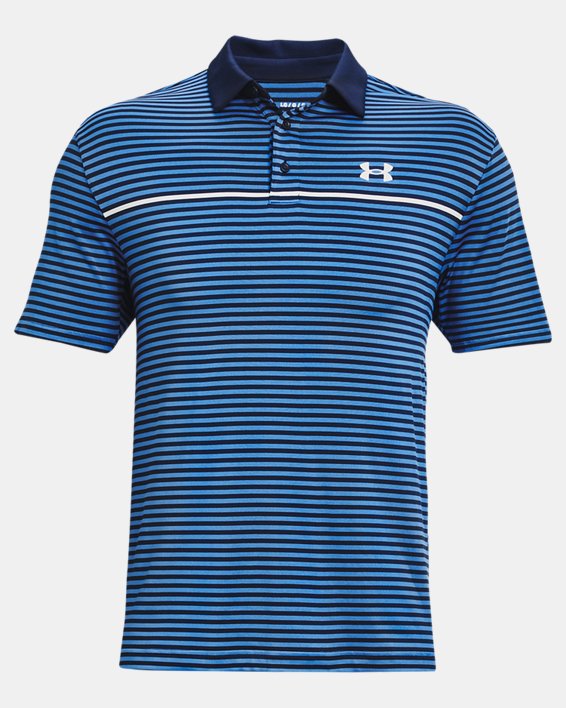 Polo UA Playoff 2.0 pour hommes, Navy, pdpMainDesktop image number 4